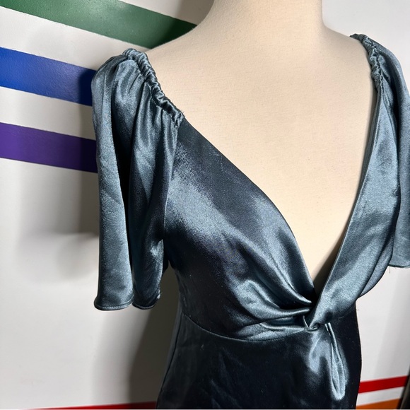 NEW Free People open back silky mini dress size medium - Picture 5 of 5